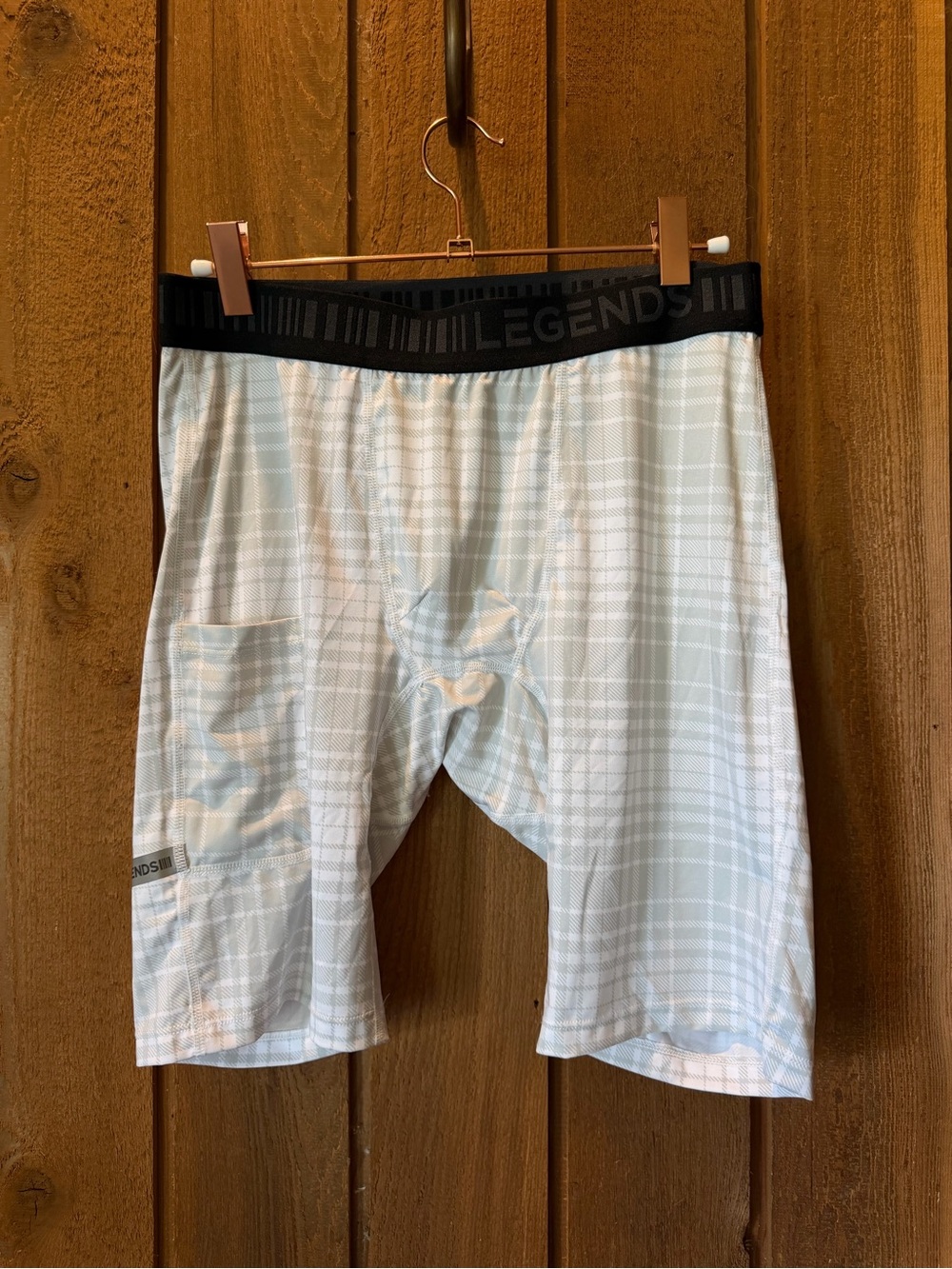 Legend Men’s Grey Plaid Performance Boxer Briefs